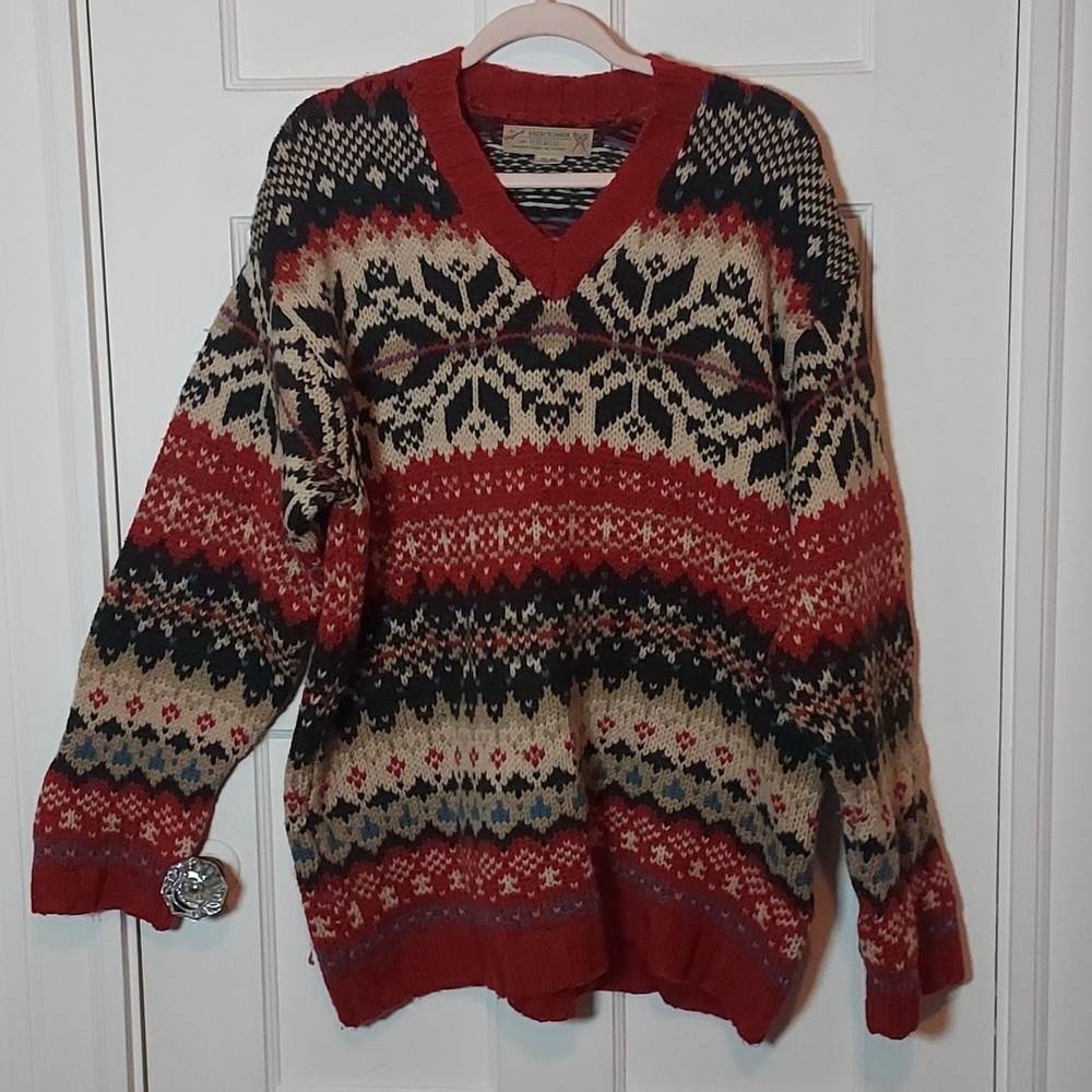 Vintage Abercrombie & Fitch Fair Isle Wool Knitted Sweater
